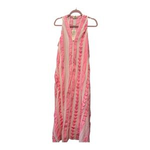Safia Pink and White Patterned Dress
